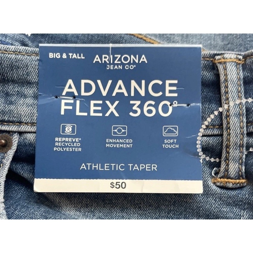 Arizona Jean Co. Men's Advance Flex 360 Jeans Athletic Taper 52x30 NWT - Picture 5 of 6